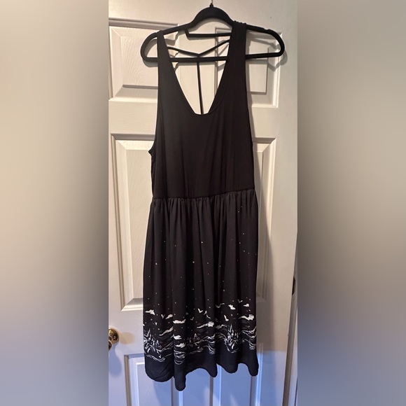 Torrid Sleeveless Harry Potter Black Dress with White Accents - Picture 1 of 5